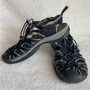 Keen Slip On Water Hiking Sandals Black Gray Women's Size 8.5